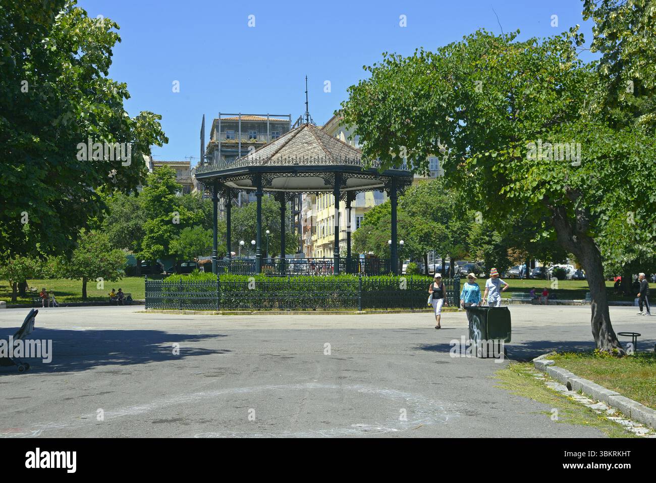 Piazza Spianada si trova nel centro storico di Corfù, Grecia. Foto Stock
