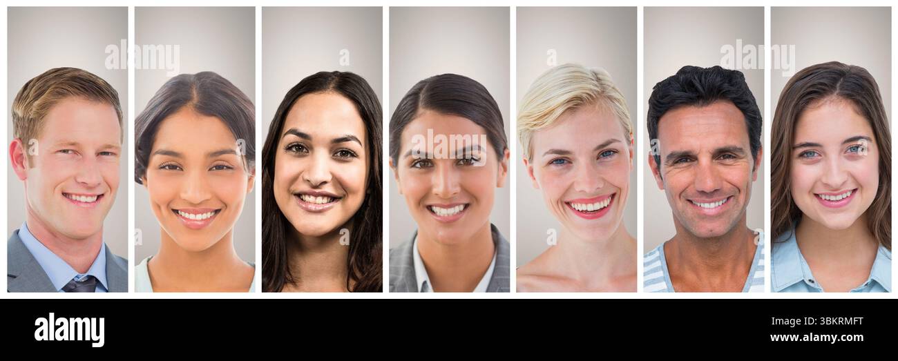 Persone ritratto collage 7 ampia Foto Stock