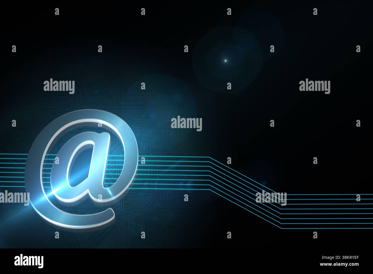 Incandescente a icona su sfondo nero Foto Stock