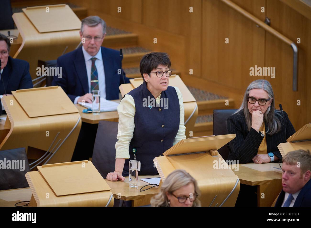 Edimburgo Scozia, Regno Unito 18 giugno 2025. Tess White MSP al Parlamento scozzese. credito sst/alamy notizie in diretta Foto Stock