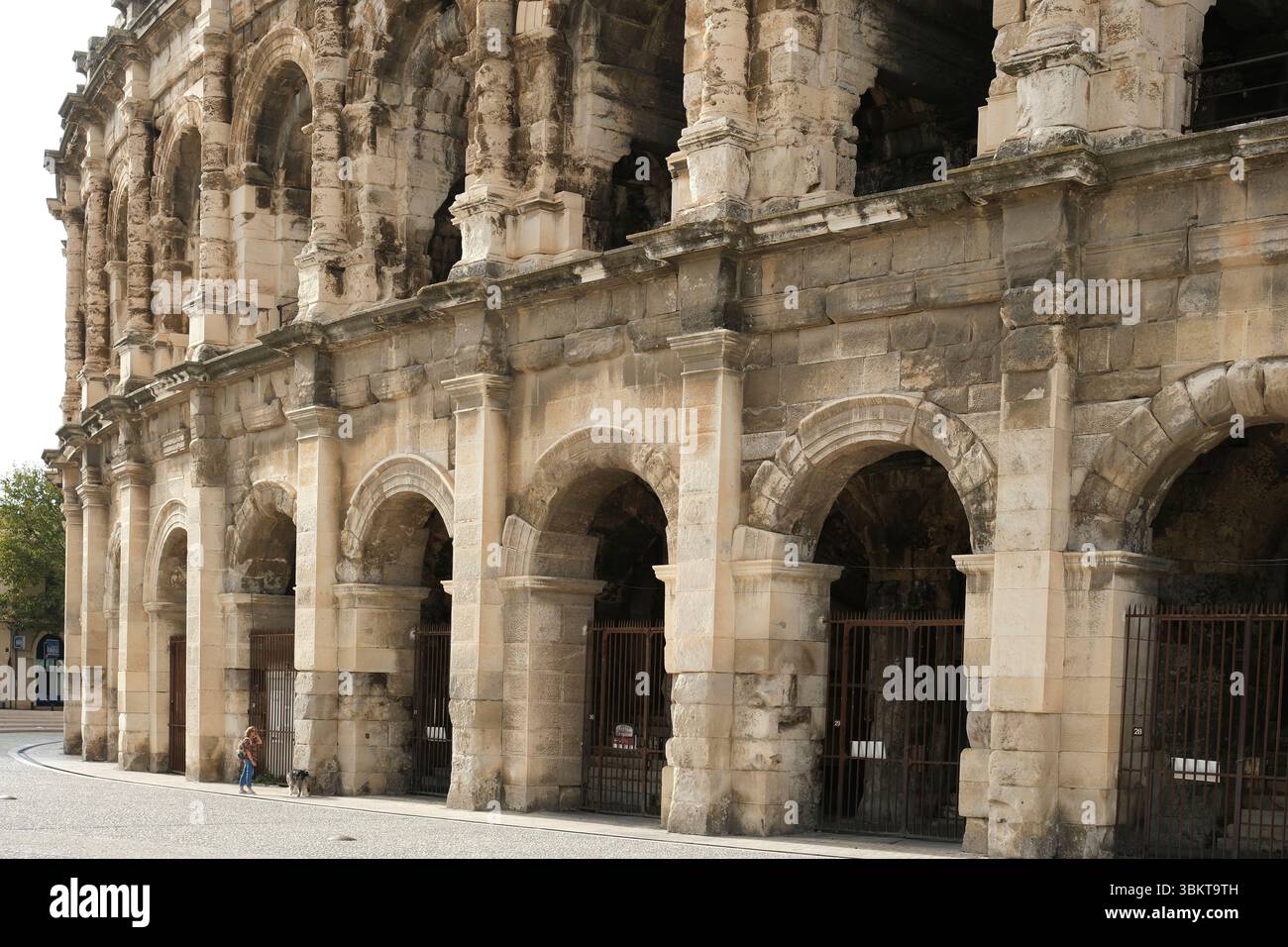 Arena romana, Nimes, Francia Foto Stock