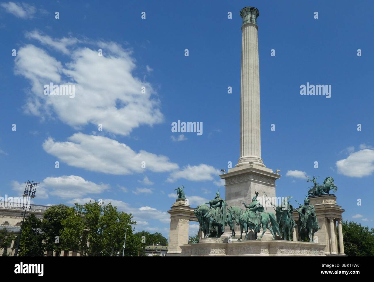 Piazza degli eroi - Hősök tere - Budapest, Ungheria Foto Stock