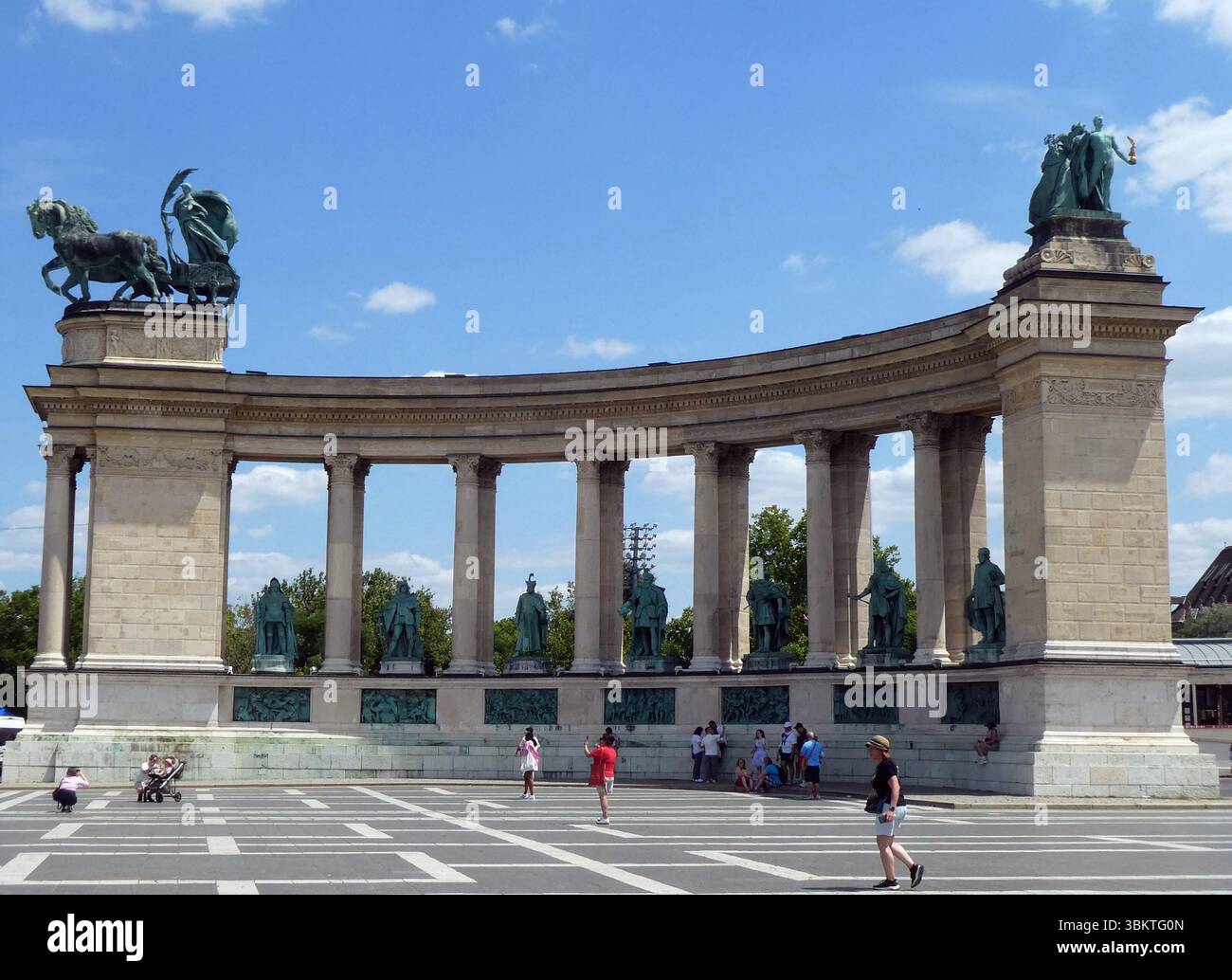 Piazza degli eroi - Hősök tere - Budapest, Ungheria Foto Stock