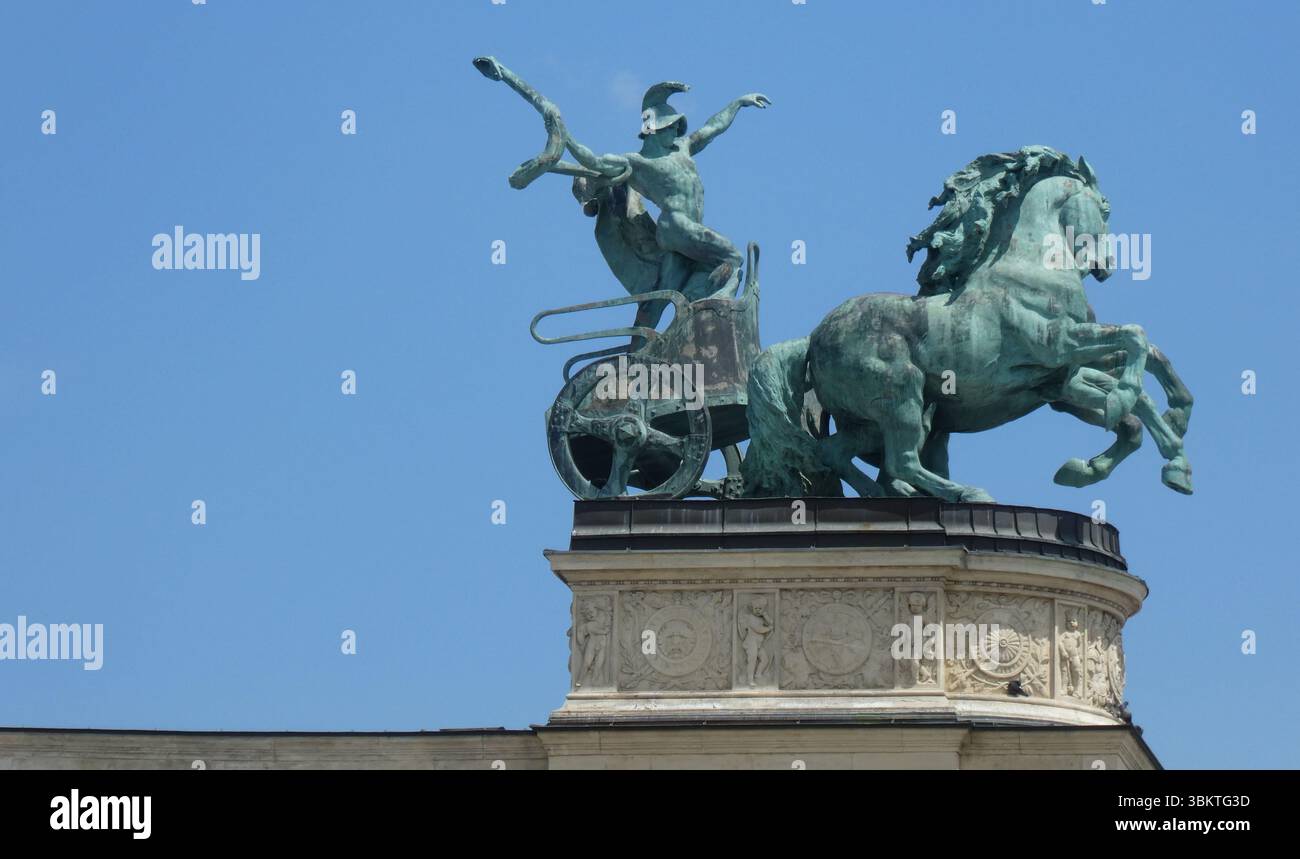 Ungheria, Cavaliere di Budapest / Monumento del Re Foto Stock