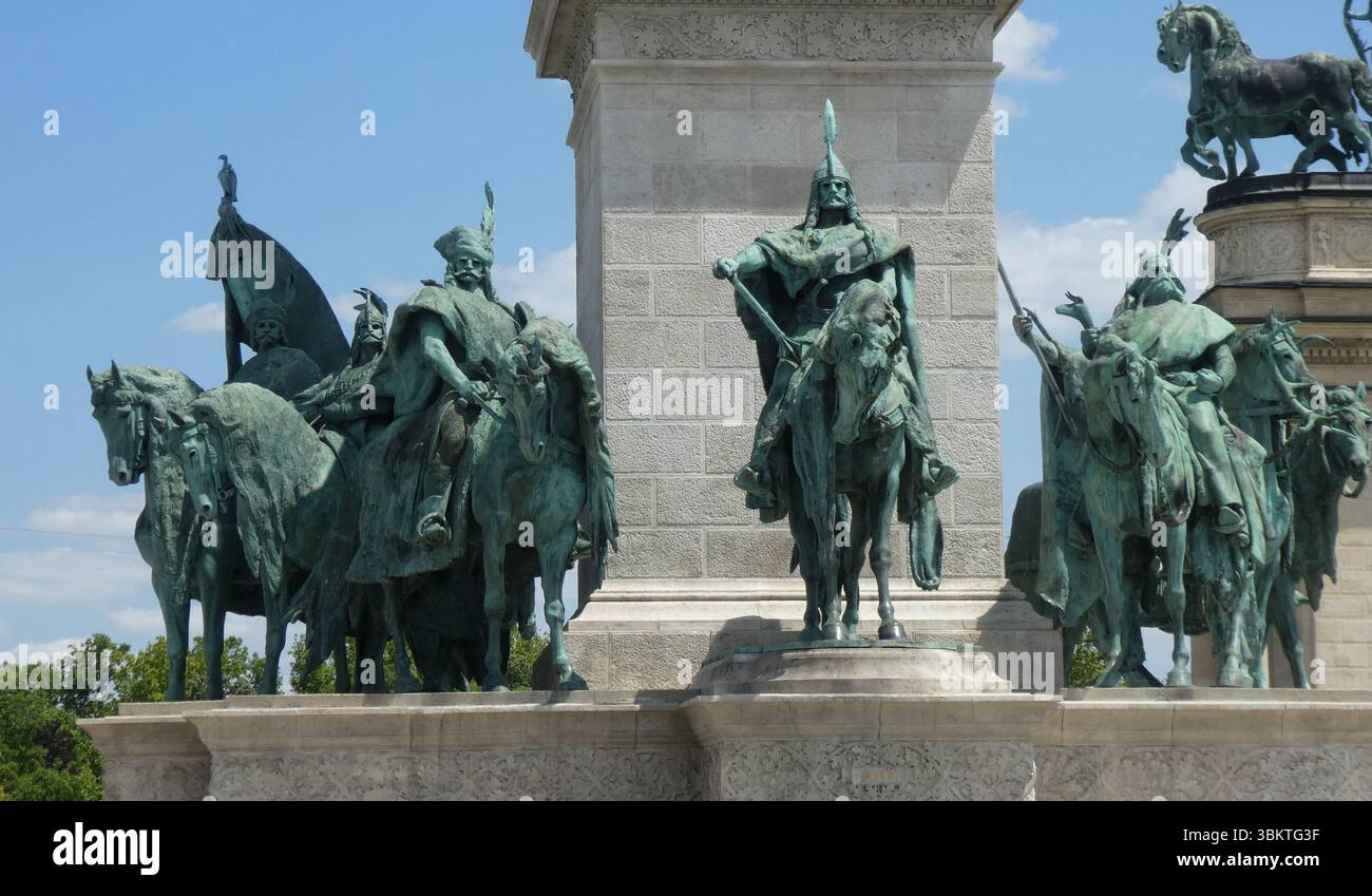 Ungheria, Cavaliere di Budapest / Monumento del Re Foto Stock