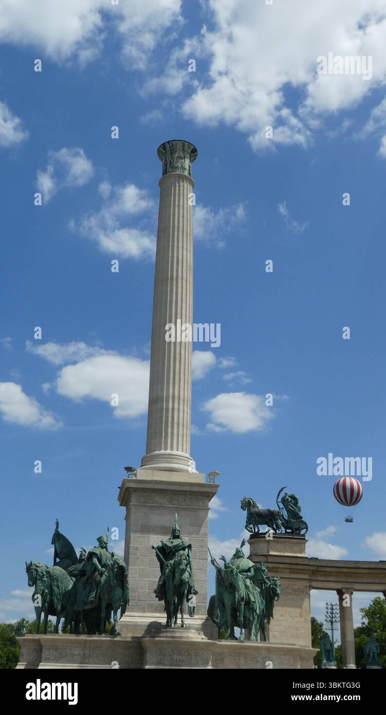 Ungheria, Cavaliere di Budapest / Monumento del Re Foto Stock