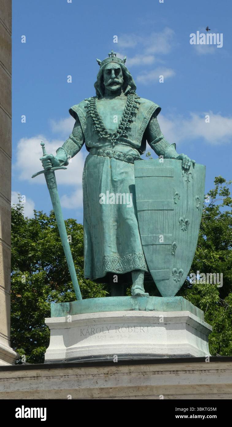Ungheria, Budapest, Monumento del Re Foto Stock