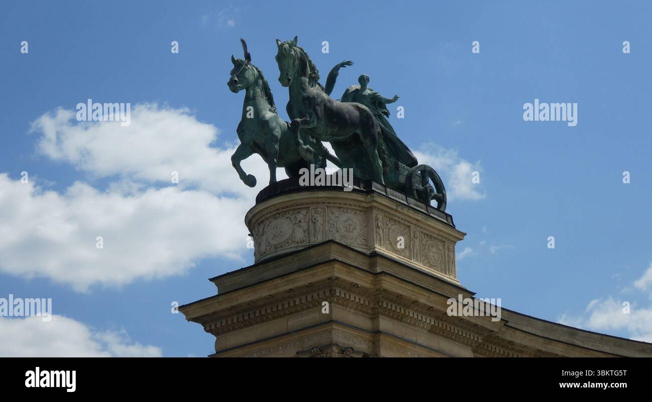 Ungheria, Cavaliere di Budapest / Monumento del Re Foto Stock