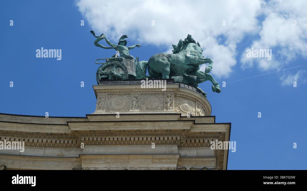 Ungheria, Cavaliere di Budapest / Monumento del Re Foto Stock