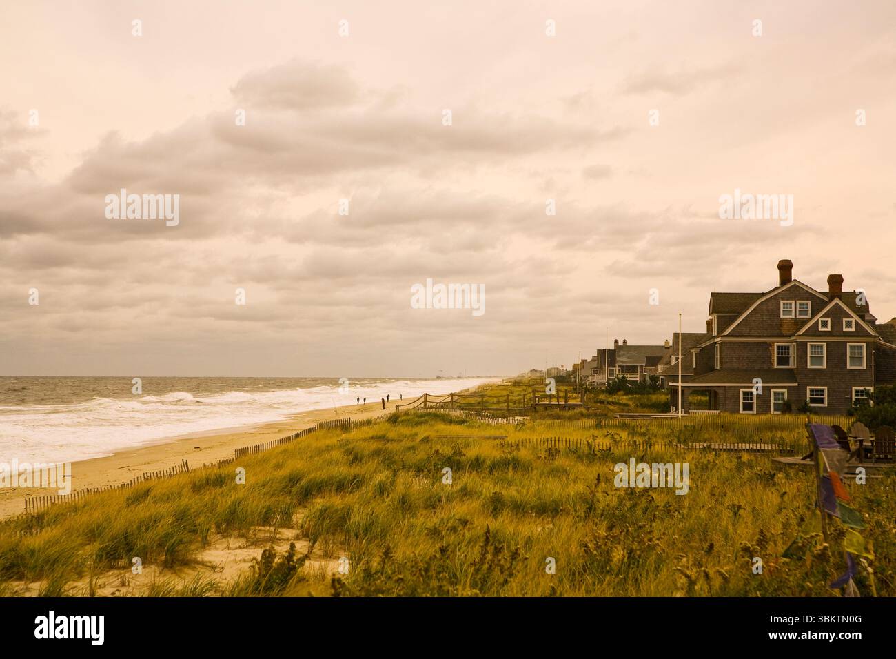 Le case si affacciano sull'Oceano Atlantico, Wildwood, New Jersey. Foto Stock