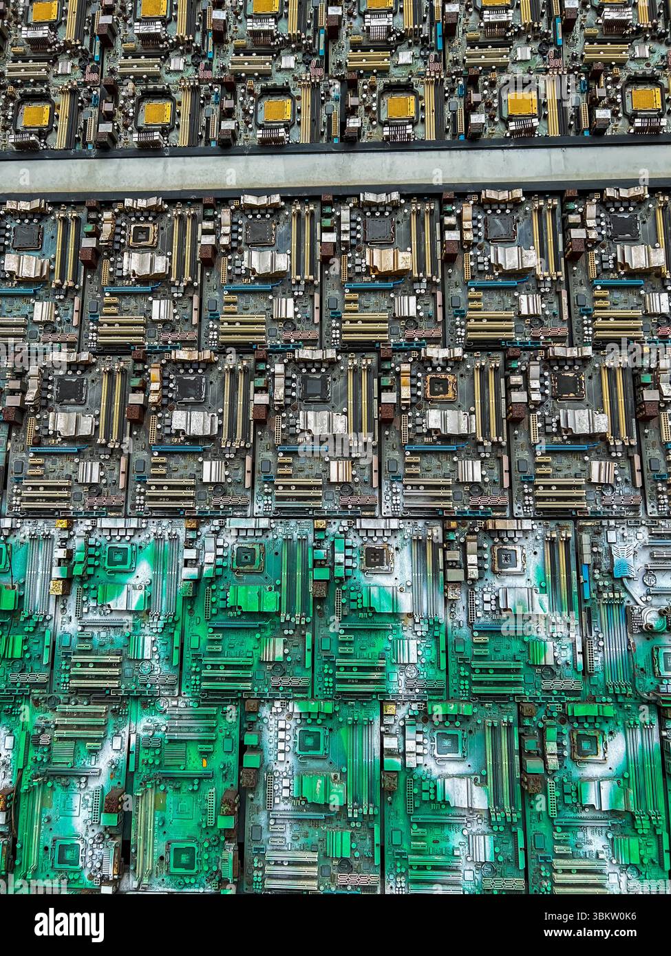 Taipei, Taiwan, primo piano, microchip taiwanesi esposti presso Huachan Creative Park (distretto di Zhongzheng), Foto Stock