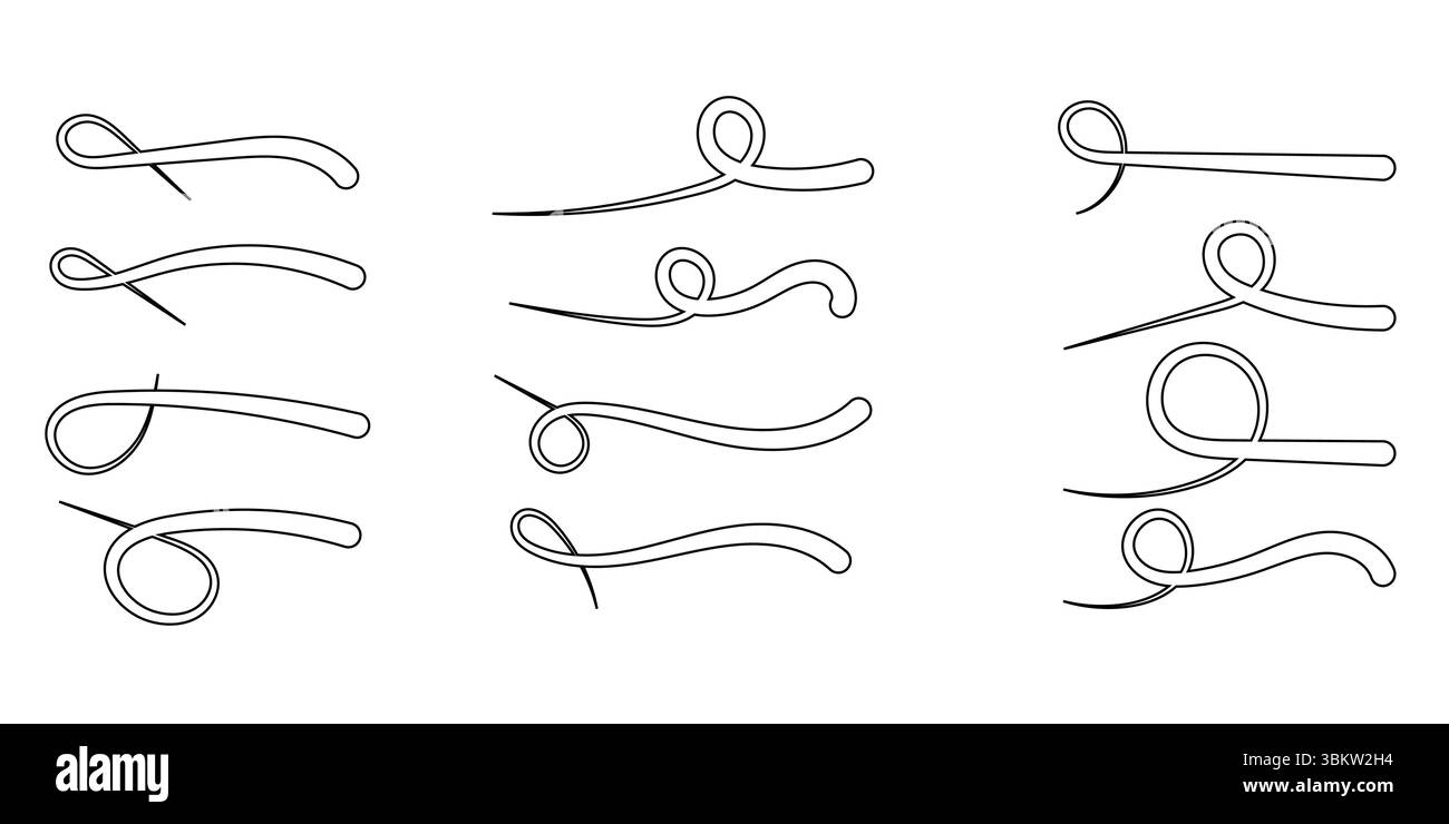 Linea obliqua, riccio sotto, calligrafia squiggle swoosh, sottolineatura pennello tratto Illustrazione Vettoriale