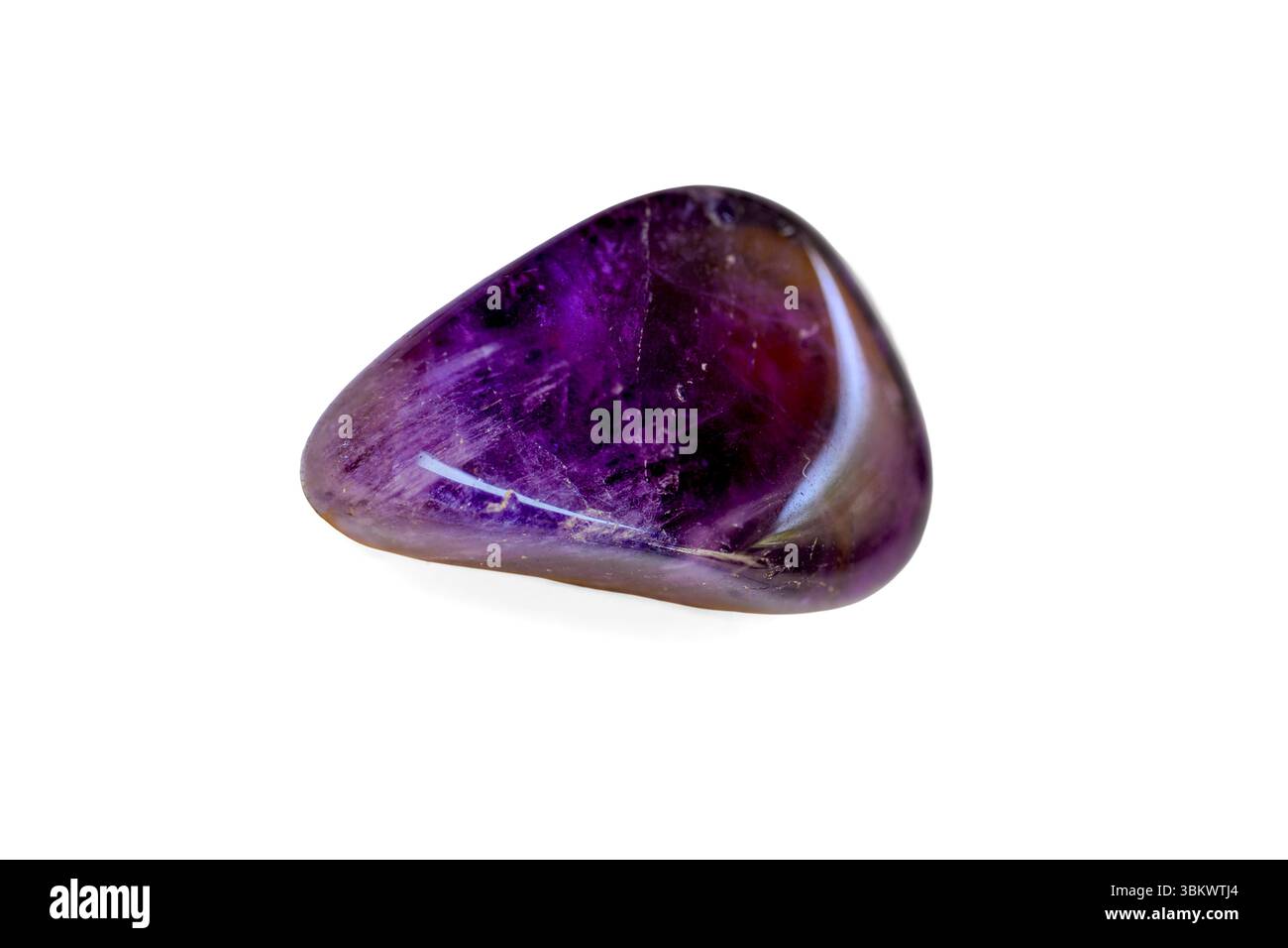 Ametista dello Zambia Una varietà viola trasparente di quarzo; usato come gemma l'ametista è una varietà viola di quarzo (SiO2) e deve il suo colo viola Foto Stock