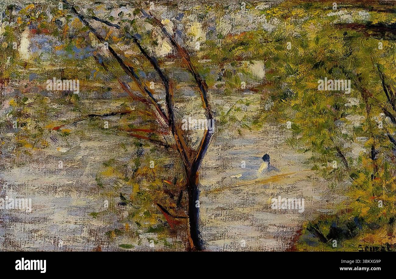 Pittura di Georges Seurat - la grande Jatte - Une Perissoire Foto Stock