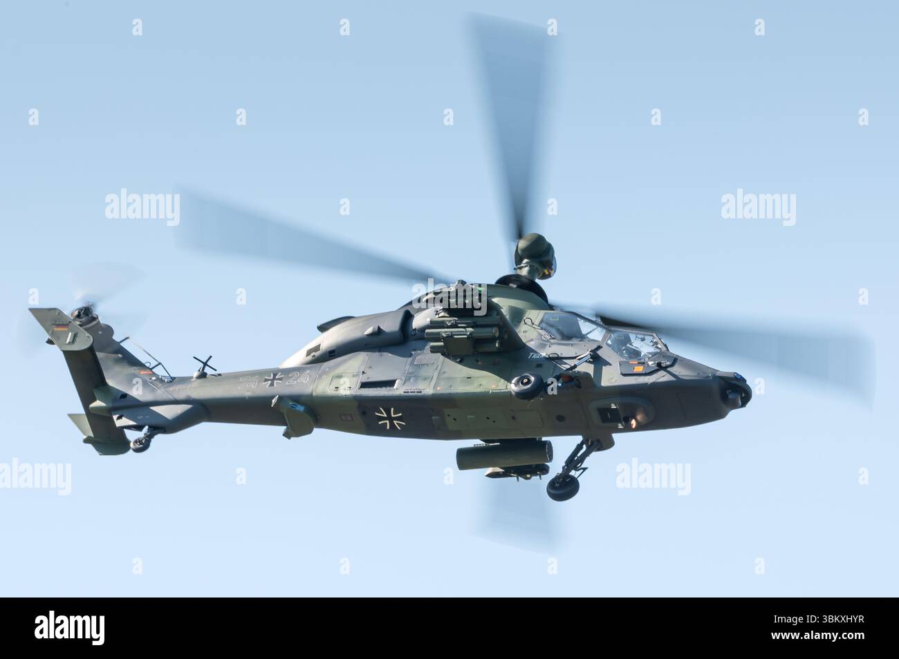 Un elicottero d'attacco Eurocopter EC665 Tiger del German Army Aviation Corps. Foto Stock