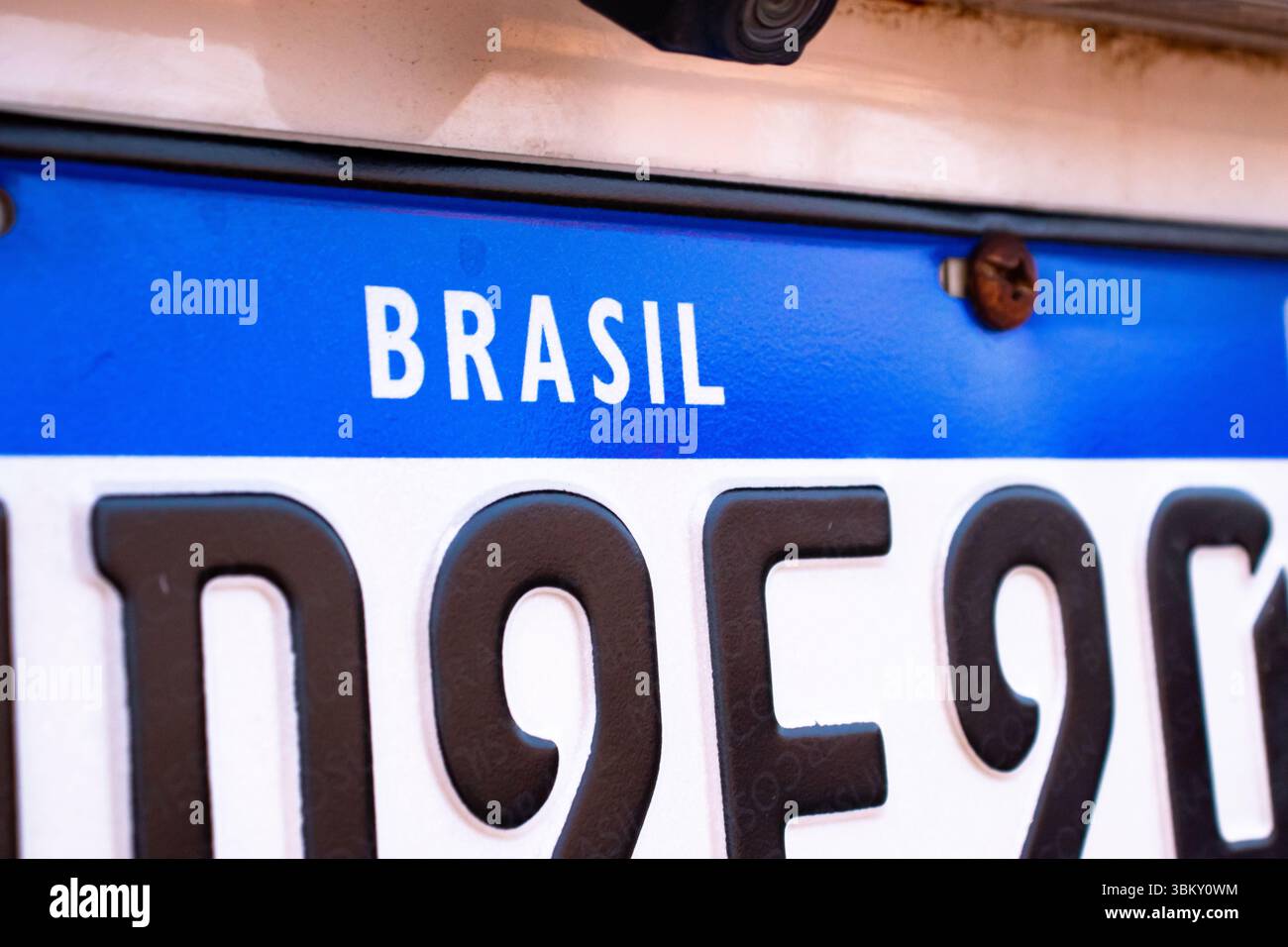 Targa del nuovo veicolo Mercosur. Foto Stock