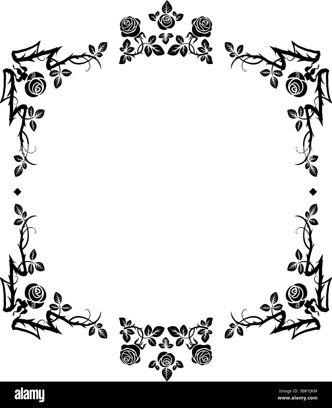 Bella cornice floreale Illustrazione Vettoriale