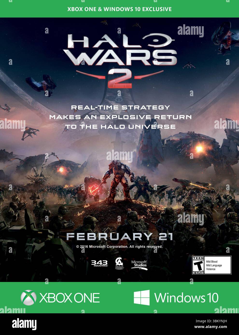2017 Halo Wars 2 videogioco sviluppato da 343 Industries and Creative Assembly Promo Foto Stock