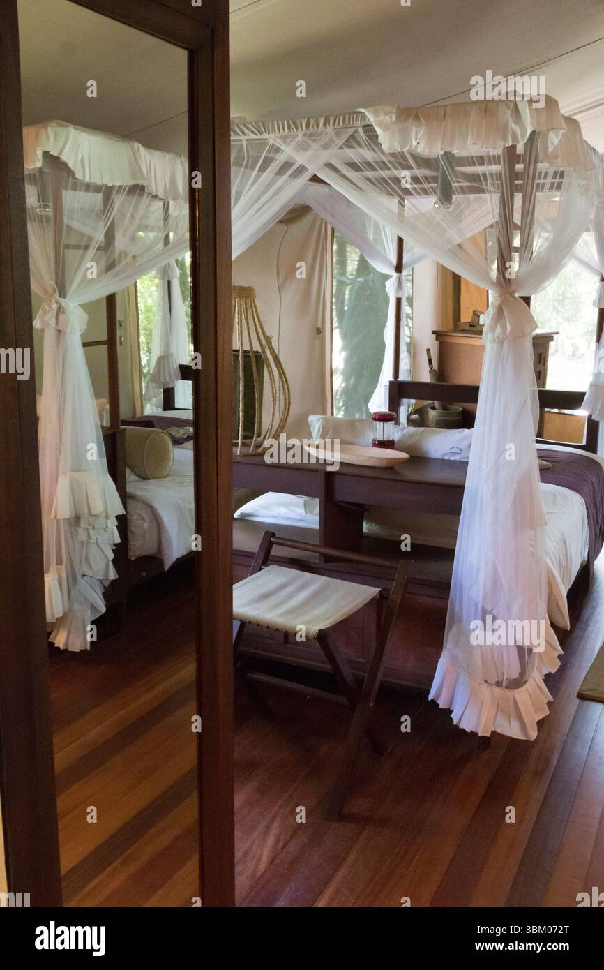 Africa, Kenya, riserva nazionale Masai Mara. Campo tendato del Mara Intrepids Club. (Solo per uso editoriale) Foto Stock