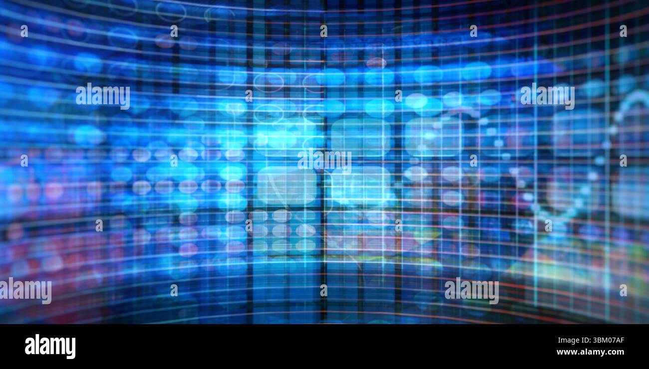 Dispositivi intelligenti e la tecnologia delle macchine di astratta di trend Foto Stock