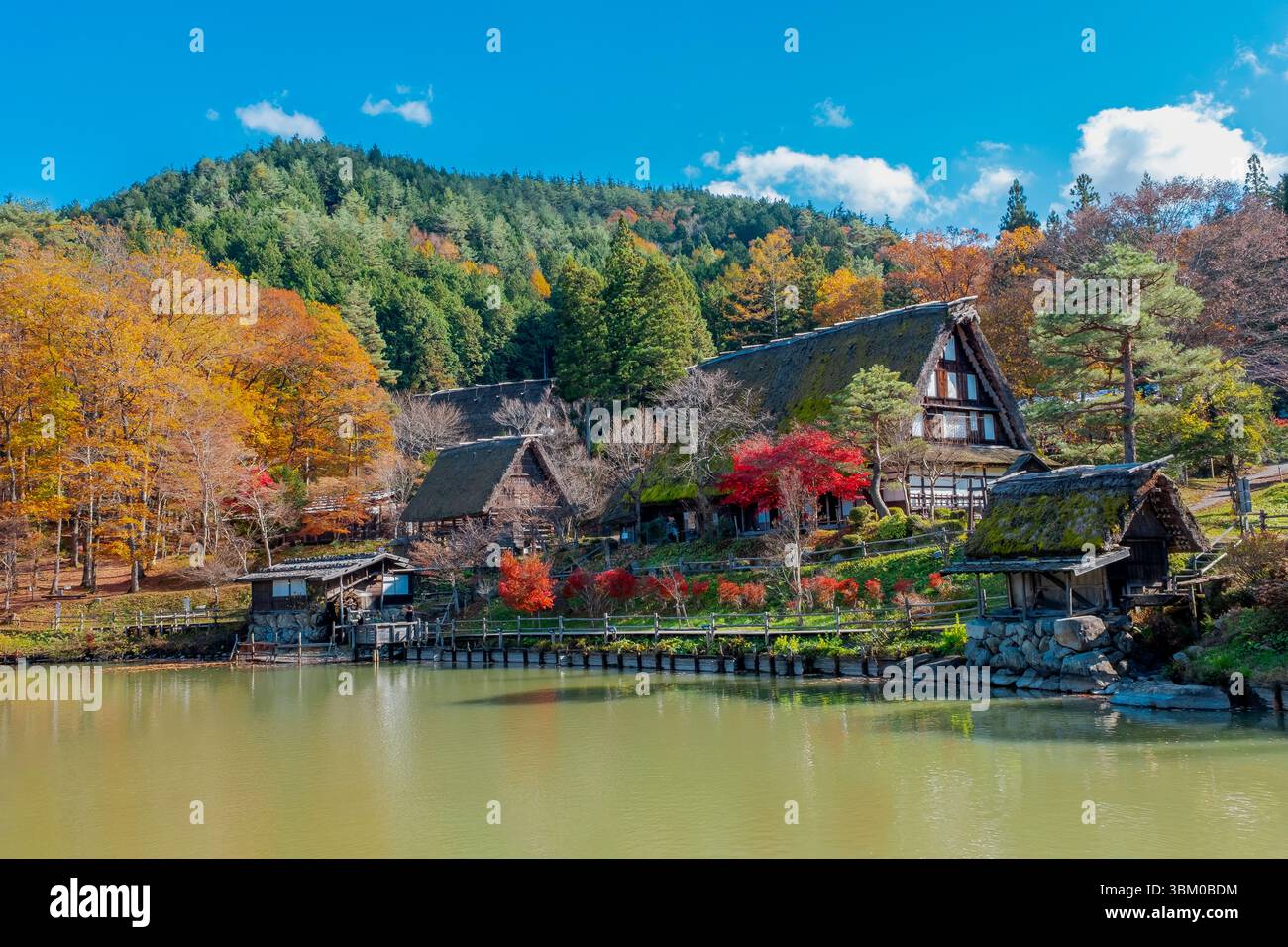 Hida No Sato, Hida Folk Village, Takayama, Giappone Foto Stock