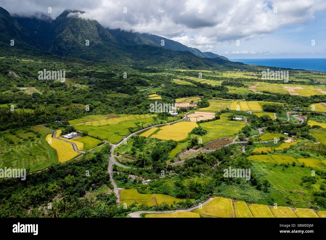 Vista parziale della cittadina di Changbin a Taitung, Taiwan Foto Stock