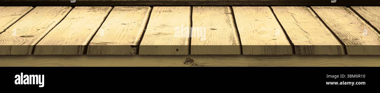 Un muro bianco con parquet Foto Stock