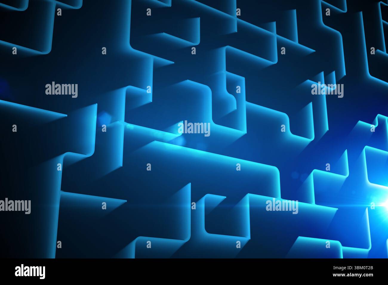 Linee lucido su sfondo nero Foto Stock