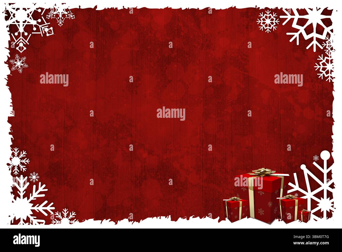 Tema Natale fiocco di neve telaio Foto Stock