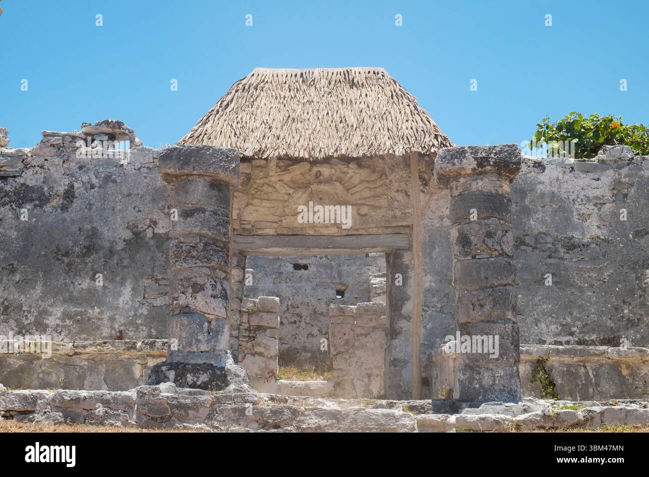 Tulum, Messico. Rovine Maya e tempio Foto Stock