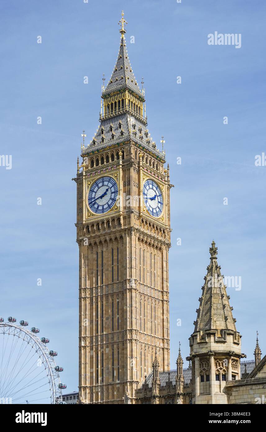 Big Ben o Elizabeth Tower a Londra Inghilterra Regno Unito Foto Stock