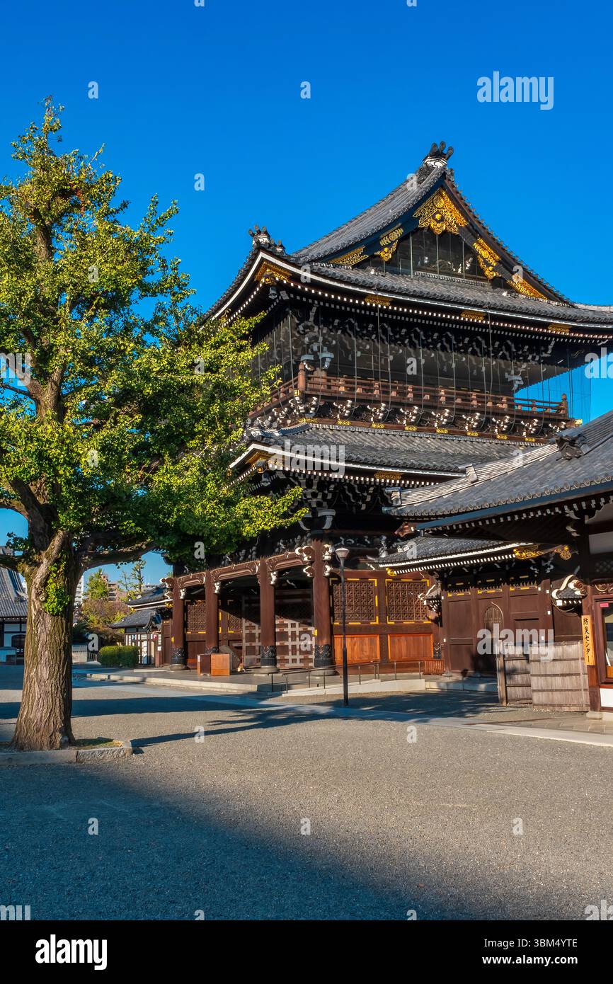 Tempio Nishi Honganji, Kyoto, Giappone Foto Stock