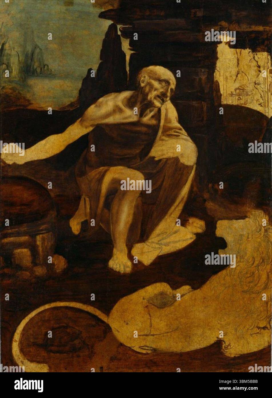 Leonardo da Vinci, San Girolamo. Foto Stock Leonardo da Vinci, San Girolamo. Foto Stock