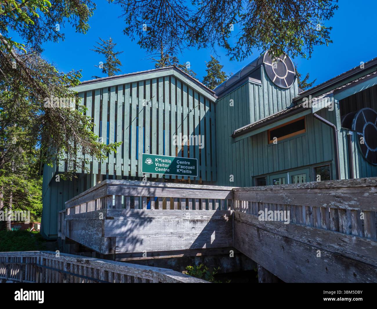 Kwisitis Visitor Center, Pacific Rim National Park, British Columbia, Canada. Foto Stock