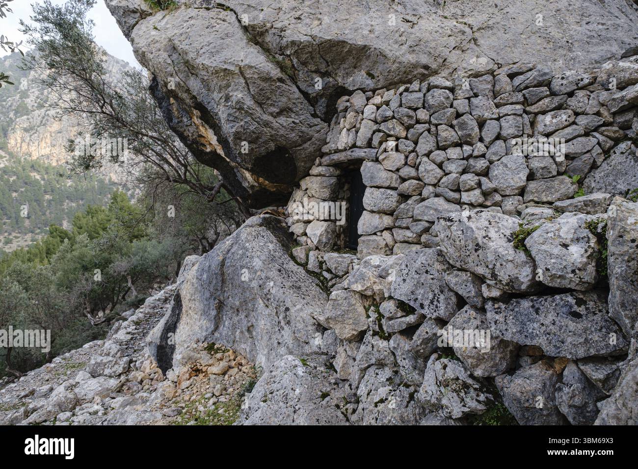 Barranc de Biniaraix, - burrone di Biniaraix, Fornalutx, Maiorca, Isole Baleari, Spagna, Europa Foto Stock