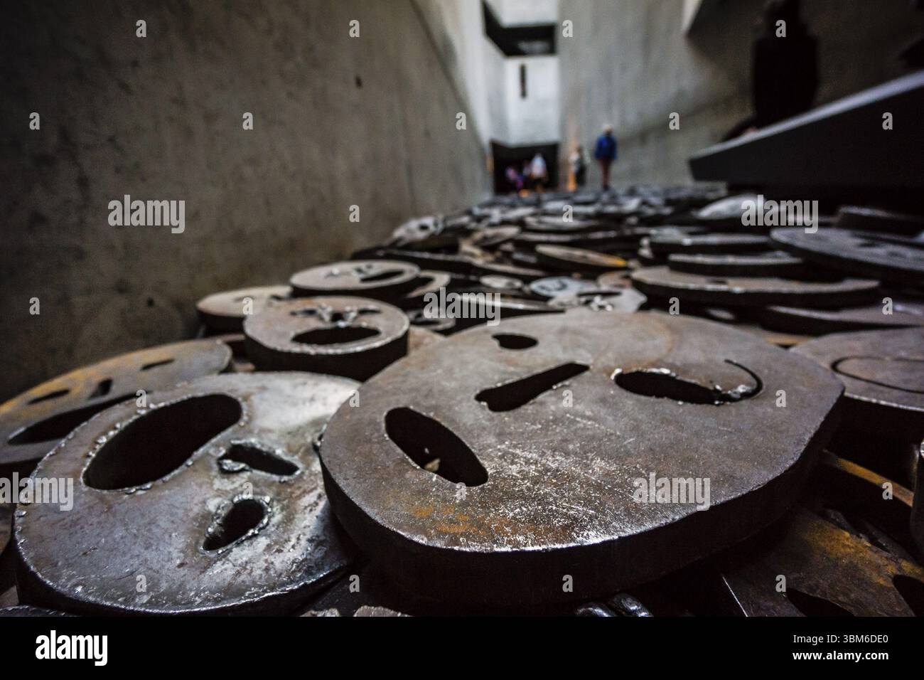 Shalechet, -Fallen Leaves-, installazione artistica di Menashe Kadishman, Berlin Jewish Museum, progettata dall'architetto polacco Daniel Libeskinds, Berlin, GE Foto Stock