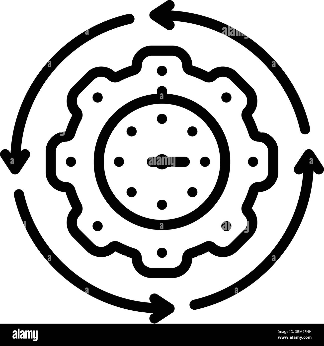 Icona per processi efficienti ed efficienti Illustrazione Vettoriale