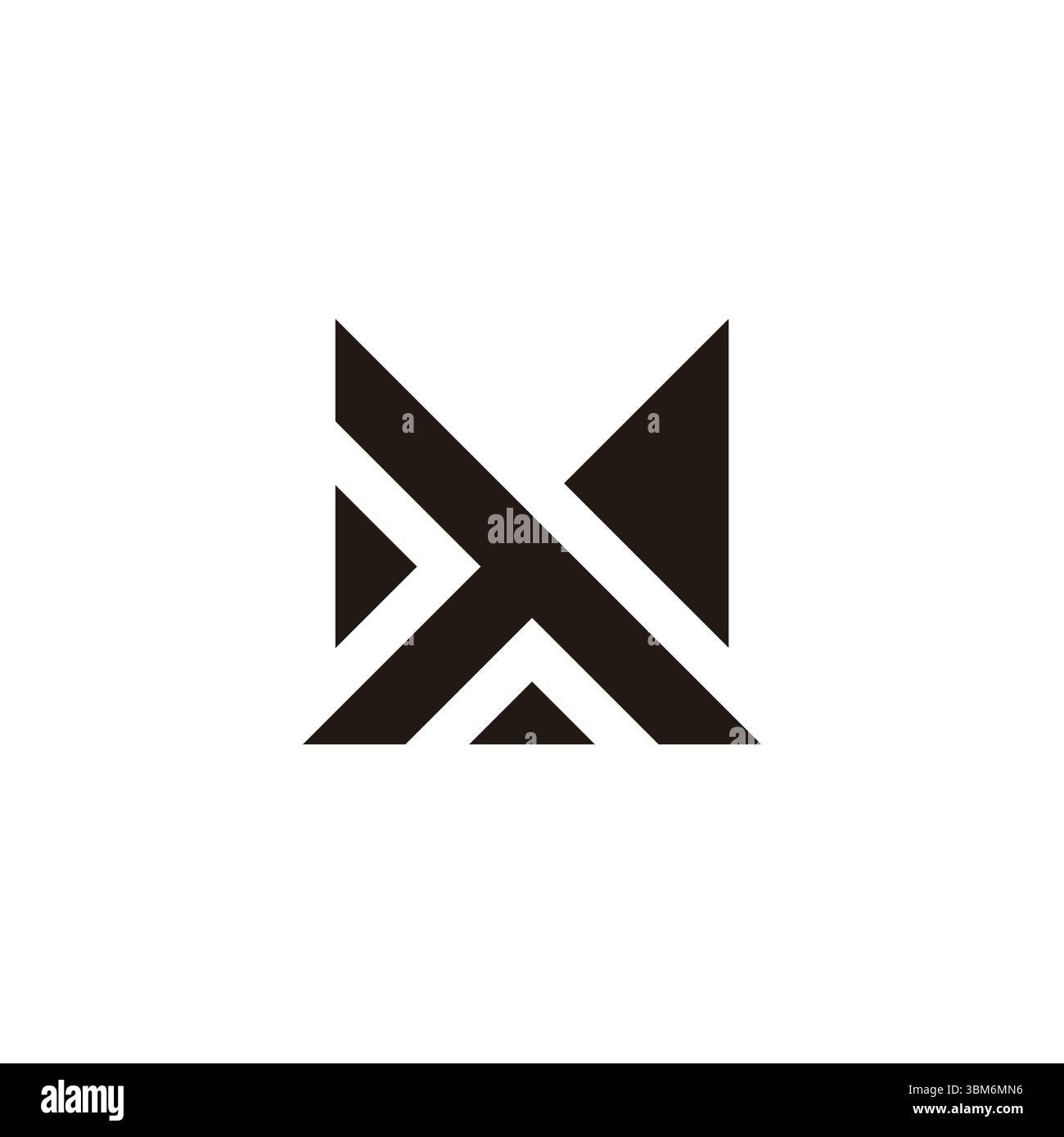 lettere mt semplice triangoli geometrici vettoriale logo Illustrazione Vettoriale