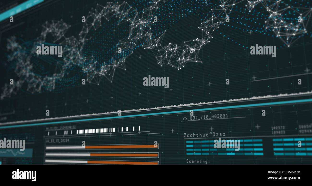 Immagine grafica computerizzata del DNA Foto Stock