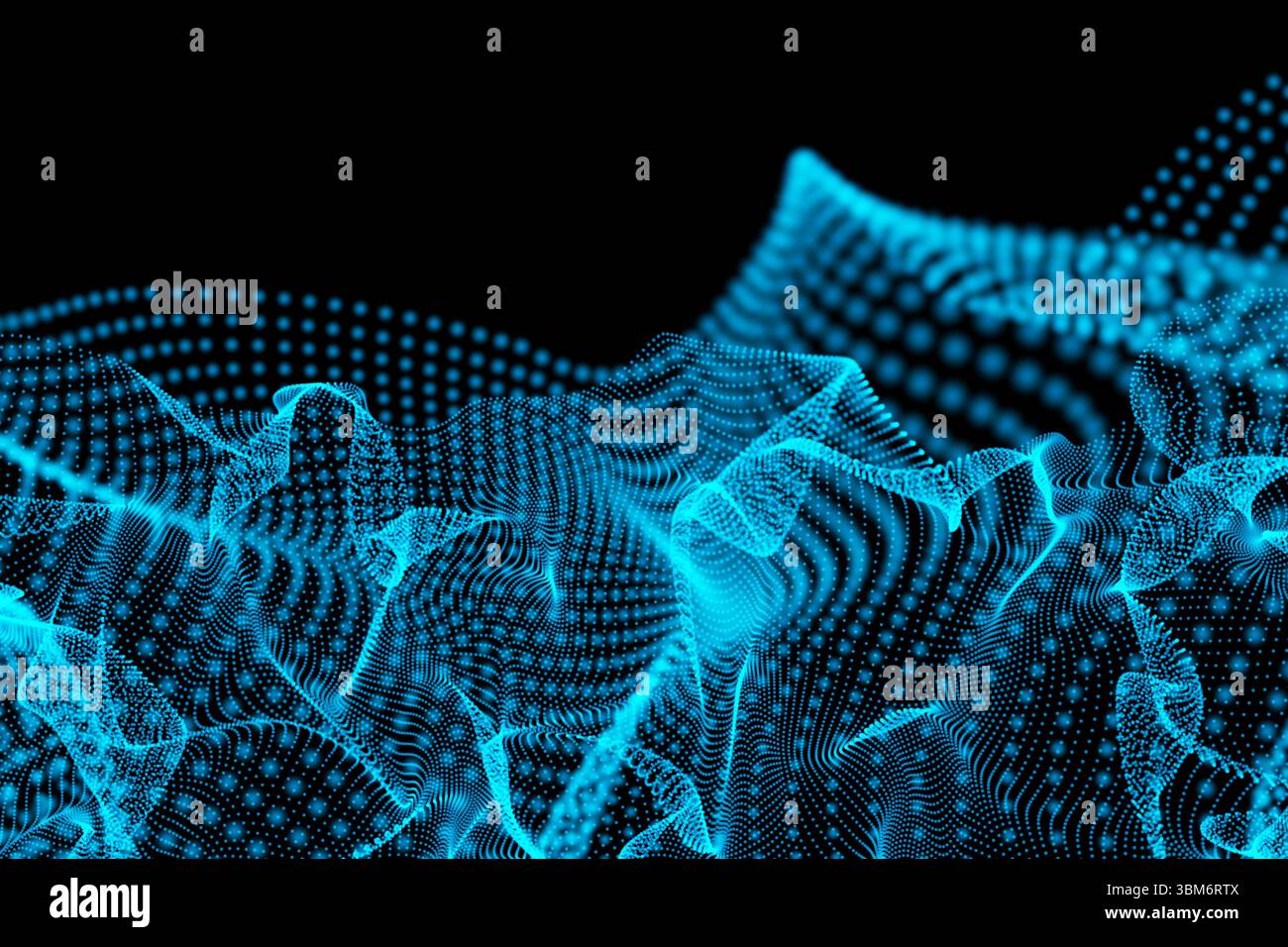 Abstract incandescente sfondo nero Foto Stock