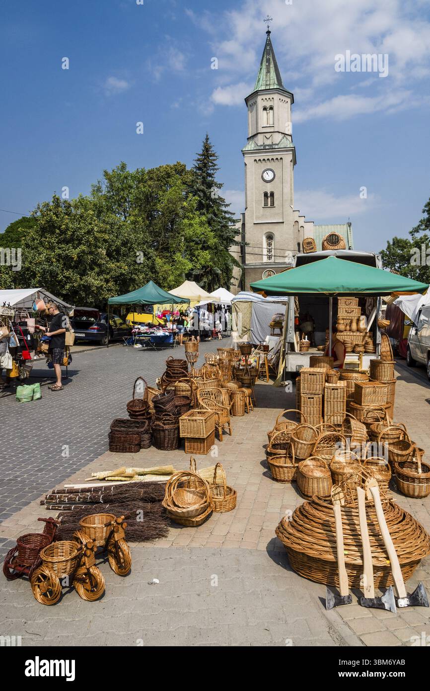 Mercato all'aperto, fuori Cracovia, Polonia, Europa orientale, Europa Foto Stock