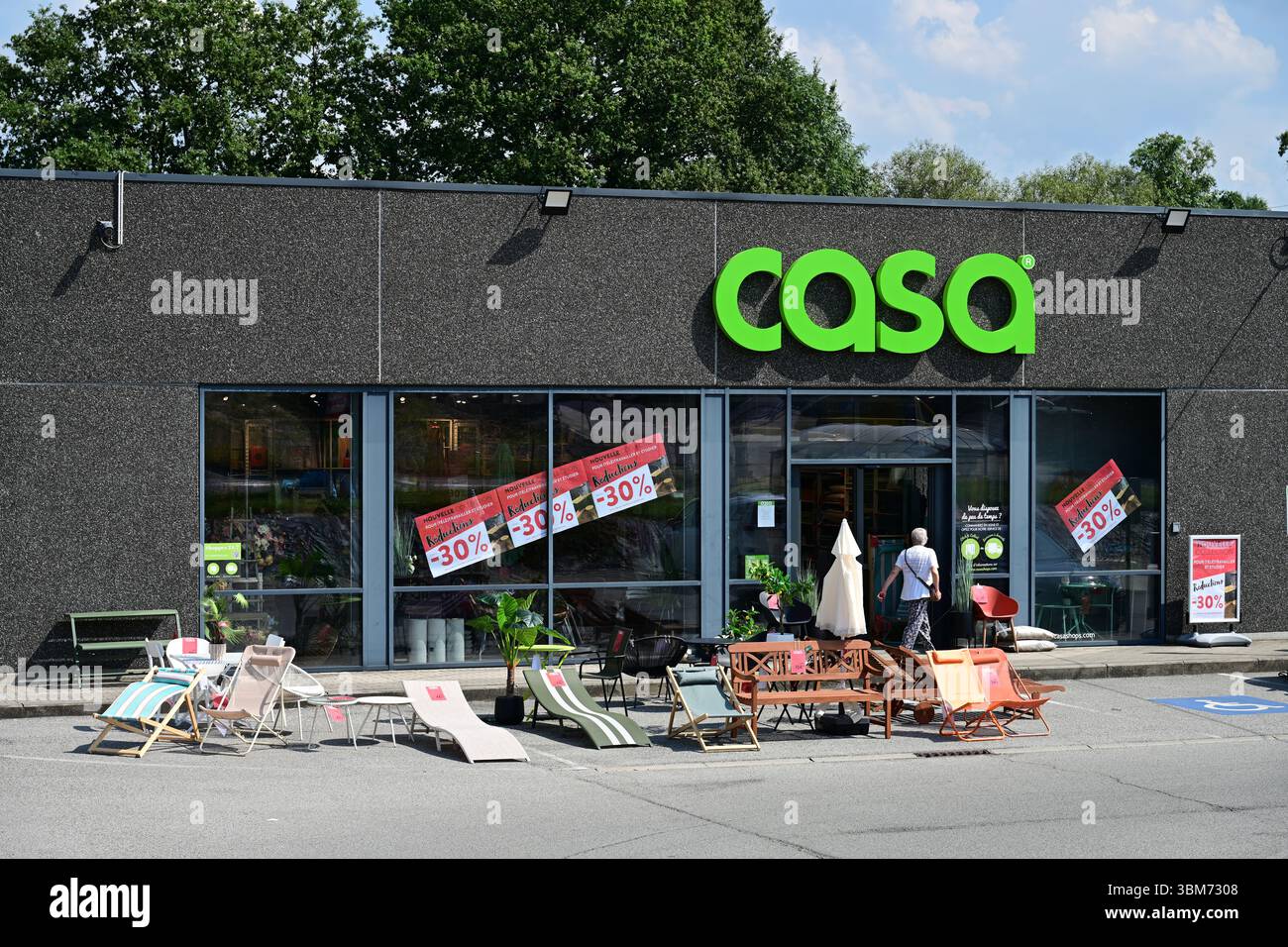 Casa store in Belgio Foto Stock