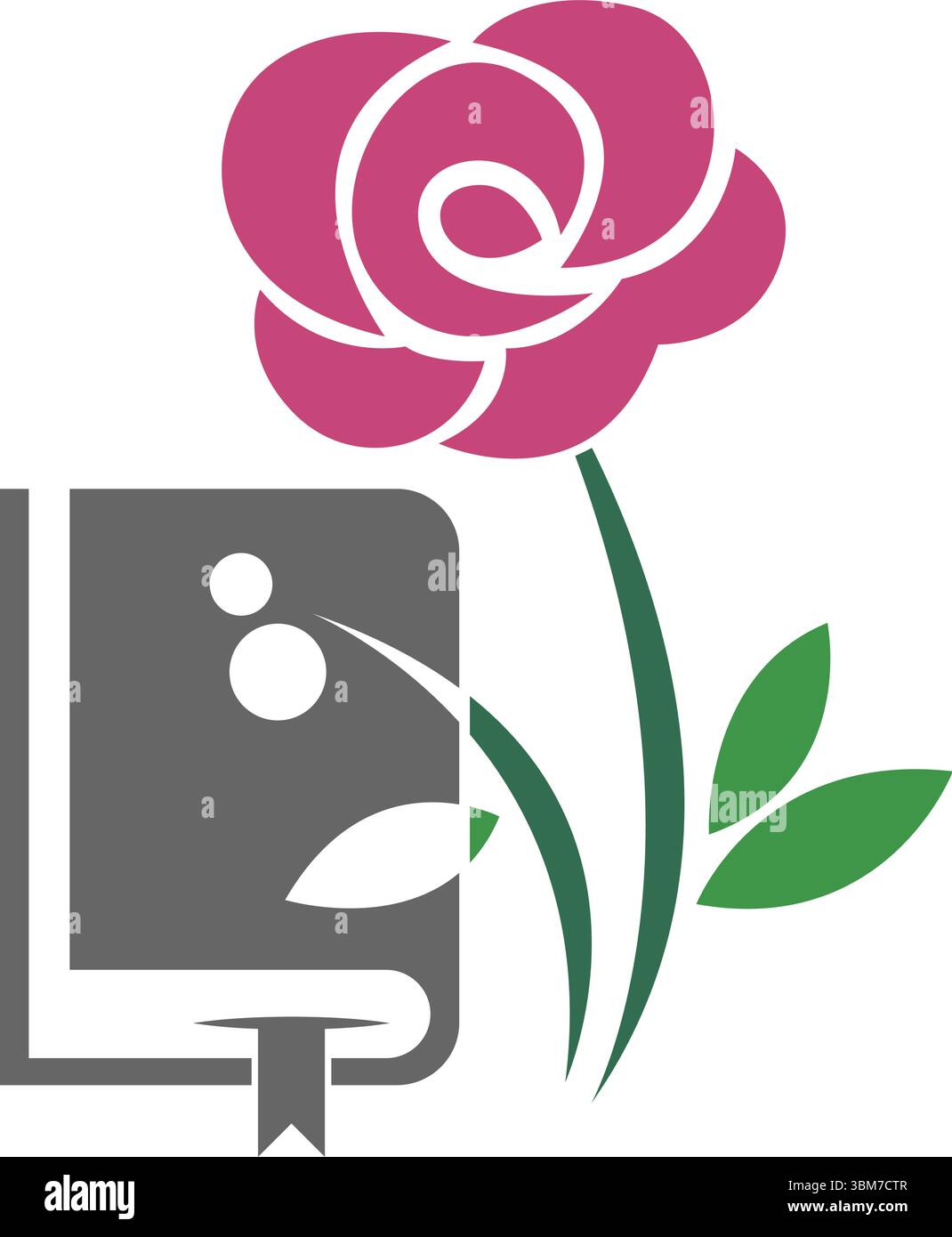 Modello di design dell'icona del logo del libro Illustrazione Vettoriale