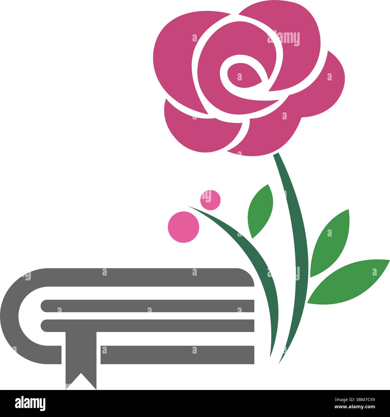 Modello di design dell'icona del logo del libro Illustrazione Vettoriale