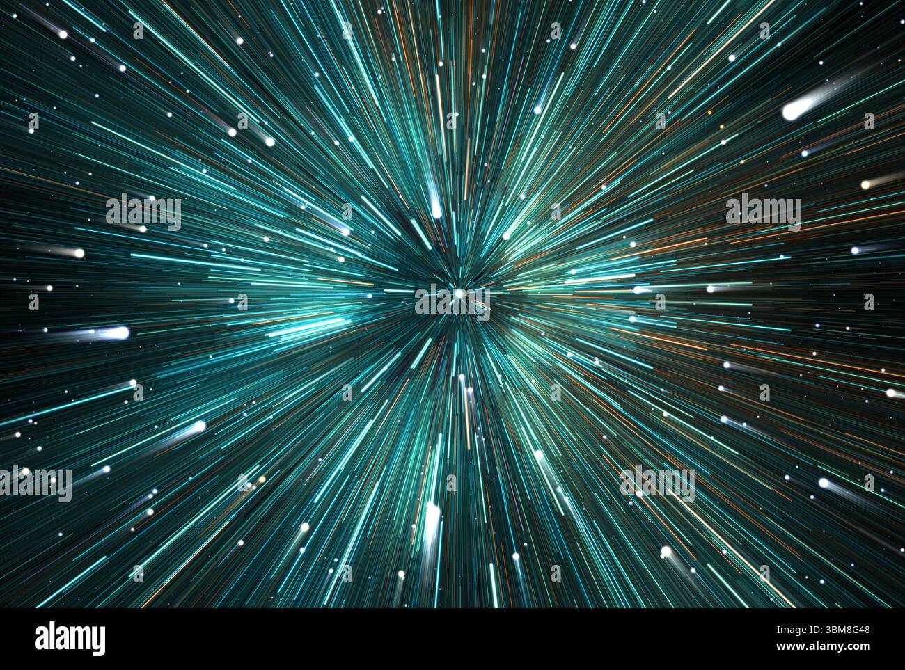 Time Warp, viaggiare nello spazio. Tempo dilatazione, illustrazione Foto Stock