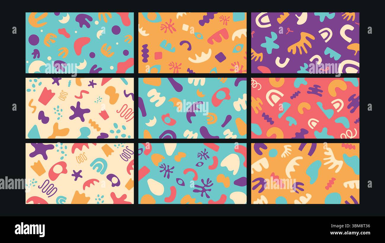 Sfondo decorativo con piastrelle minimaliste Illustrazione Vettoriale