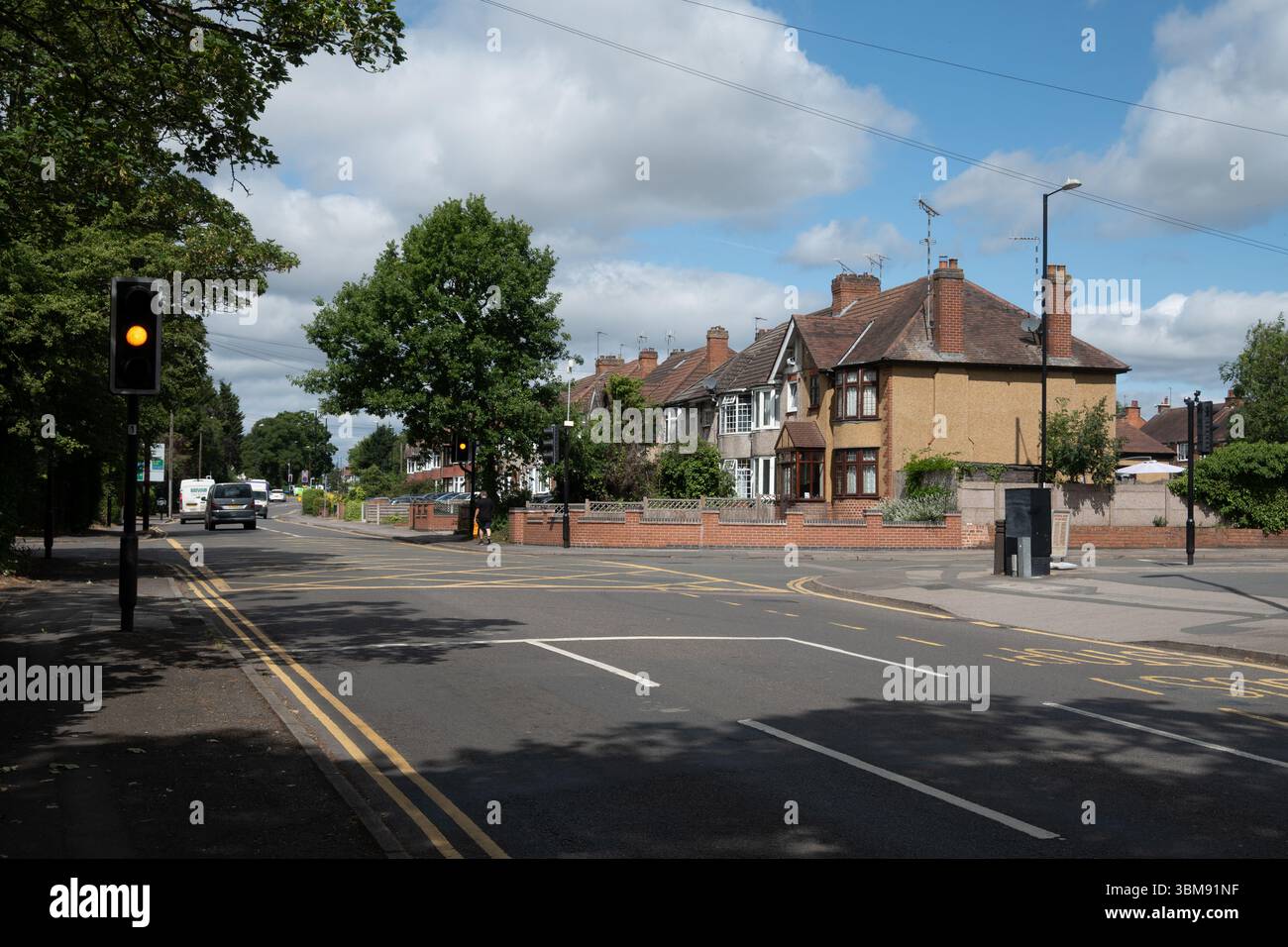 Broad Lane/Wildcroft Road Junction, Whoberley, Coventry, West Midlands, Inghilterra, REGNO UNITO Foto Stock