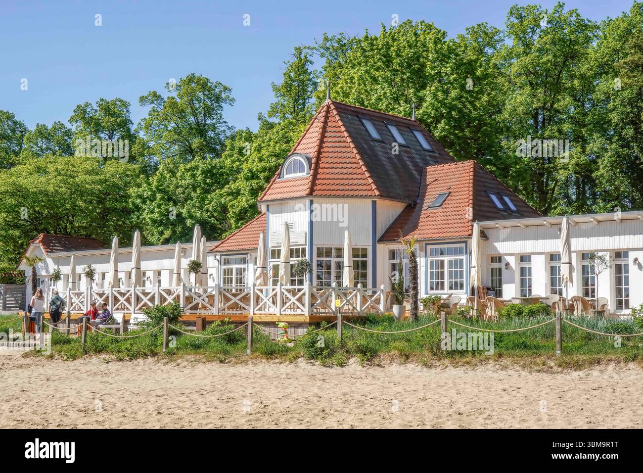 Strandbad, Bad Saarow, Landkreis Oder-Spree, Brandeburgo, Deutschland Foto Stock