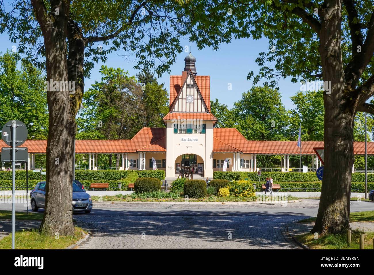 Bahnhof, Bad Saarow, Landkreis Oder-Spree, Brandeburgo, Germania Foto Stock