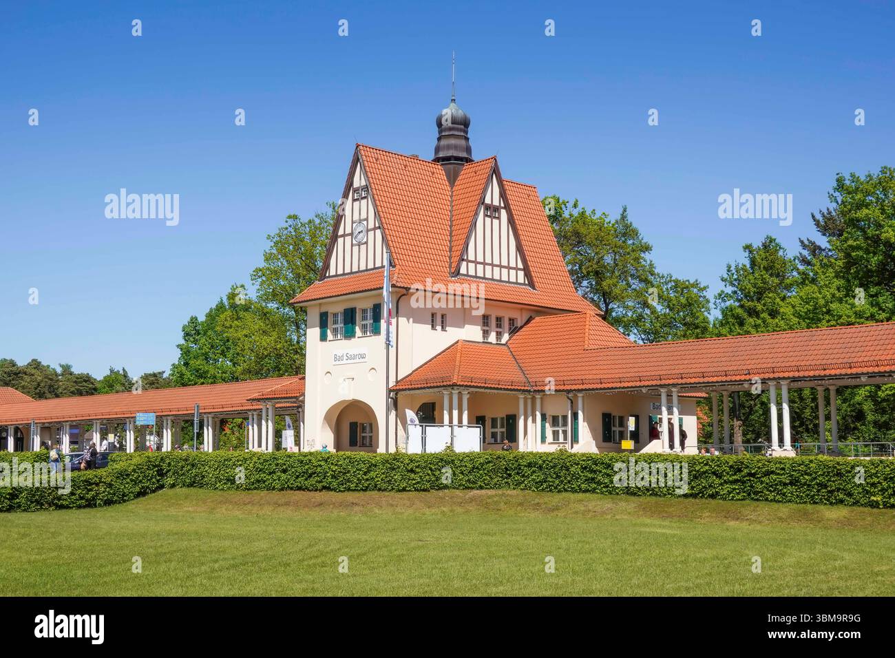 Bahnhof, Bad Saarow, Landkreis Oder-Spree, Brandeburgo, Germania Foto Stock